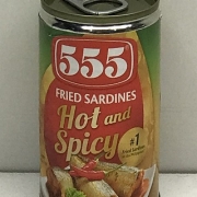 555 FRIED Sardines HOT & SPICY 100x155g